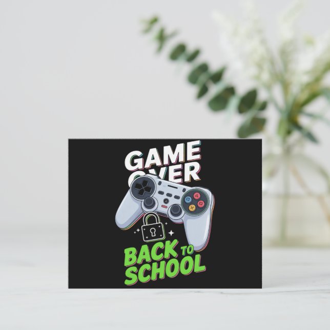 Convites Fim de Jogo De Volta à Escola Engraçado Primeiro D (Em pé/Frente)