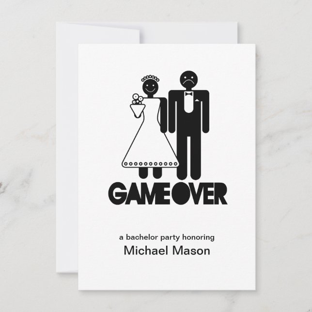 Convites Fim de Jogo - Último dia como um homem solteiro Li (Frente)