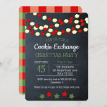 Convites Fim de Natal Russo de Cranberry e Pipoca<br><div class="desc">Recaptura aquela sensação rústica de natal de Natal com estes convites de troca de cookies com cordas de amoras e pipocas com um padrão de gingham vermelho e verde atrás.  Cada campo é totalmente personalizável para dizer exatamente o que você quer!</div>