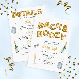 Convites Fim de Semana Bach & Boozy Bachelorette