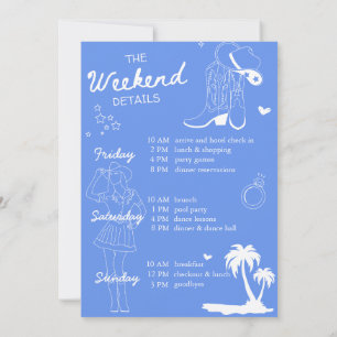 Convites Fim de Semana da Bachelorette Cowgirl Costeira