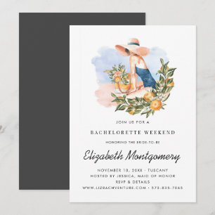 Convites Fim de Semana da Bachelorette de Destino   Citrus 