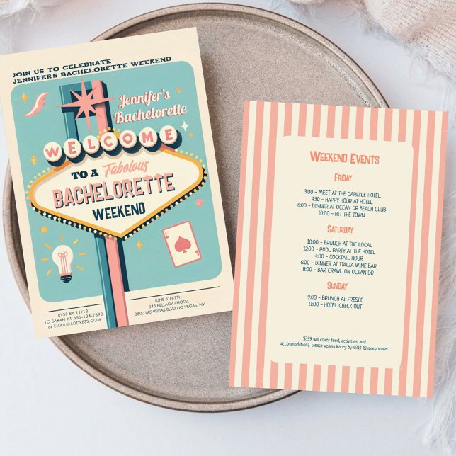 Convites Fim de Semana da Bachelorette de Las Vegas (Criador carregado)