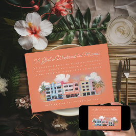 Convites Fim de Semana da Bachelorette de Miami Beach
