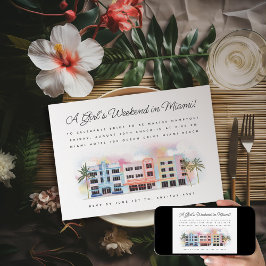 Convites Fim de Semana da Bachelorette de Miami Beach
