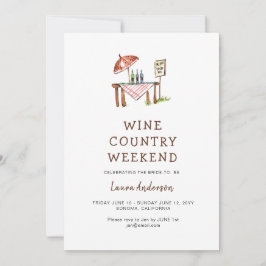 Convites Fim de semana da Bachelorette do País do Vinho Rus