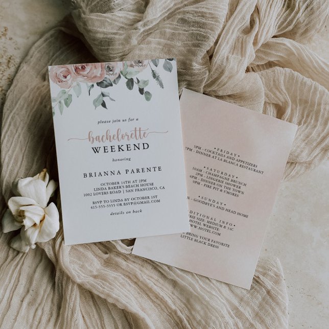 Convites Fim de Semana da Bachelorette Rosa Rosa Rosa Rosa  (Criador carregado)