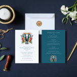 Convites Fim de semana da Festa de solteira Azul do Elefant<br><div class="desc">Na cultura hindu,  os elefantes simbolizam boa sorte e prosperidade — elefantes florais coloridos com tipografia azul e branca e convites personalizáveis para o Fim de Semana de Festa de solteira.</div>