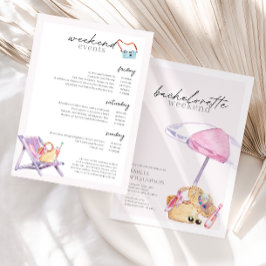 Convites Fim de Semana da Festa de solteira de Praia Rosa