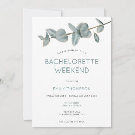 Convites Fim de semana da Festa de solteira Itinerária Euca