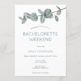 Convites Fim de semana da Festa de solteira Itinerária Euca