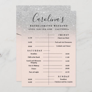 Convites Fim de semana da solha da linha de tempo da prata