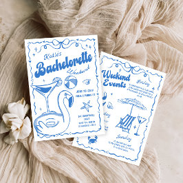 Convites Fim de Semana da Última Bachelorette de Praia Azul