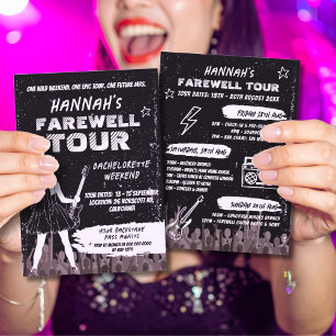 Convites Fim de Semana da Última Turnê de Banda de Rock