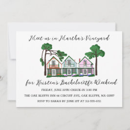 Convites Fim de Semana das Meninas da Solteirona de Martha'