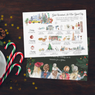 Convites Fim de Semana das Meninas Natal na Cidade de Nov