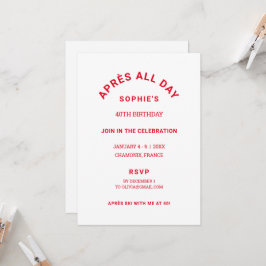 Convites Fim de Semana de Après All Day Winter Red aniversá