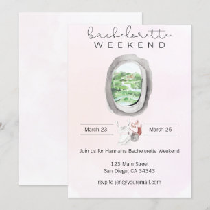 Convites Fim de Semana de Aquarela para Despedida de Soltei