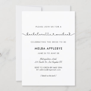 Convites Fim de semana de Bachelorette de fonte cardíaca d