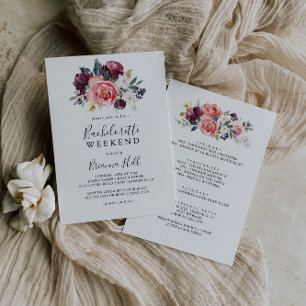 Convites Fim de Semana de Bachelorette de Verão Colorida Tr
