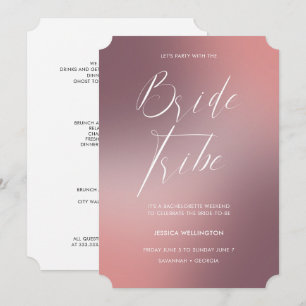 Convites Fim de Semana de Bachelorette Gradient Ombré de B