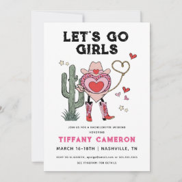 Convites Fim de Semana de Bachelorette Rapariga do vamos Go