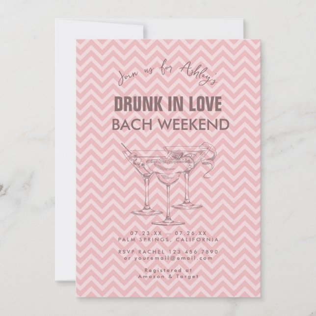 Convites Fim de Semana de Bachelorette Retro (Frente)