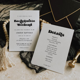 Convites Fim de Semana de Bachelorette Retro Vintage