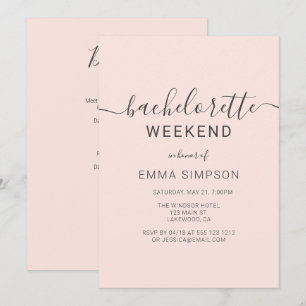 Convites Fim de Semana de Bachelorette Simples Moderno