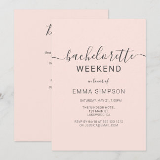 Convites Fim de Semana de Bachelorette Simples Moderno