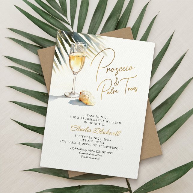 Convites Fim de Semana de Bachelorette Tropical da Costa da (Criador carregado)