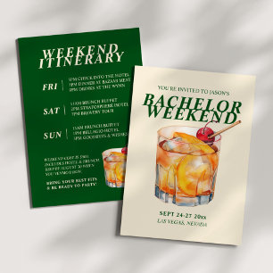 Convites Fim de Semana de Cocktail Old Fashioned para Solte
