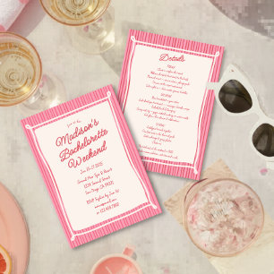 Convites Fim de Semana de Despedida de Solteira Caprichoso 