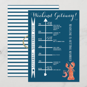 Convites Fim de Semana de Despedida de Solteira com Aquarel