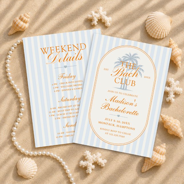 Convites Fim de Semana de Despedida de Solteira do Clube Ba (Criador carregado)