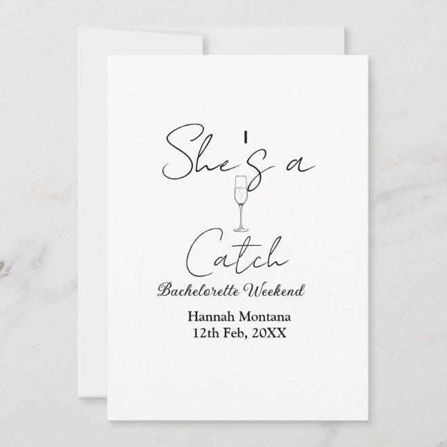 Convites Fim de semana de despedida de solteira garrafa de  (Frente)