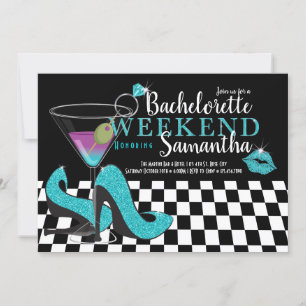 Convites Fim de Semana de Despedida de Solteira Glamour Bri