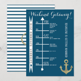 Convites Fim de Semana de Despedida de Solteira Náutica - Â