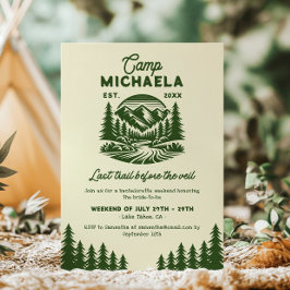 Convites Fim de semana de despedida de solteira no acampame
