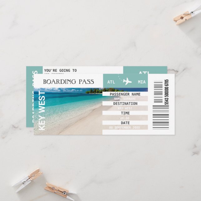 Convites Fim de semana de embarque do avião de destino (Frente/Verso In Situ)