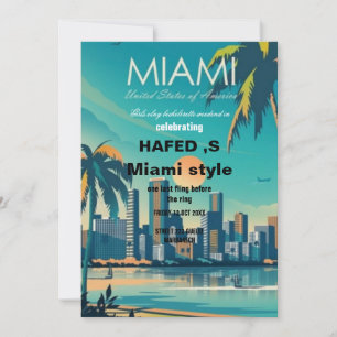Convites Fim de semana de garotas de verão em Miami despedi