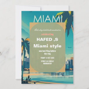 Convites Fim de Semana de Meninas de Verão em Miami Festa d