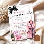 Convites Fim de Semana de Pajamas e Prosecco Bachelorette<br><div class="desc">Convite de Fim de Semana de Pijamas e Prosecco,  Convite de Fim de Semana de Arco Preto Coquette,  Convite de Fim de Semana,  Convite de festas de Pijamas e Prosecco,  Convite Itinerário de Fim de Semana de Bachelorette</div>