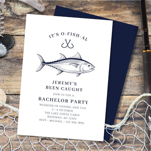Convites Fim de Semana de Pesca de Festa de Solteiro (Criador carregado)
