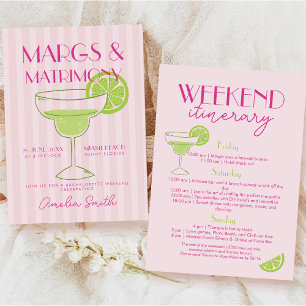 Convites Fim de Semana de Solteira Margs e Matrimônio 