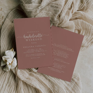 Convites Fim de Semana de Terracotta Bachelorette