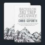 Convites Fim de Semana de Viagem do Solteiro para Esqui<br><div class="desc">Quer seja uma festa de despedida solteiro em grande estilo ou uma escapadela de fim de semana com os rapazes, nós temos o que precisa com o nosso convite de evento minimalista e robusto. Uma viagem só de homens é um tipo especial de viagem. Quer seja um reencontro, uma despedida...</div>