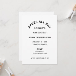 Convites Fim de Semana do aniversário de 40 anos de inverno