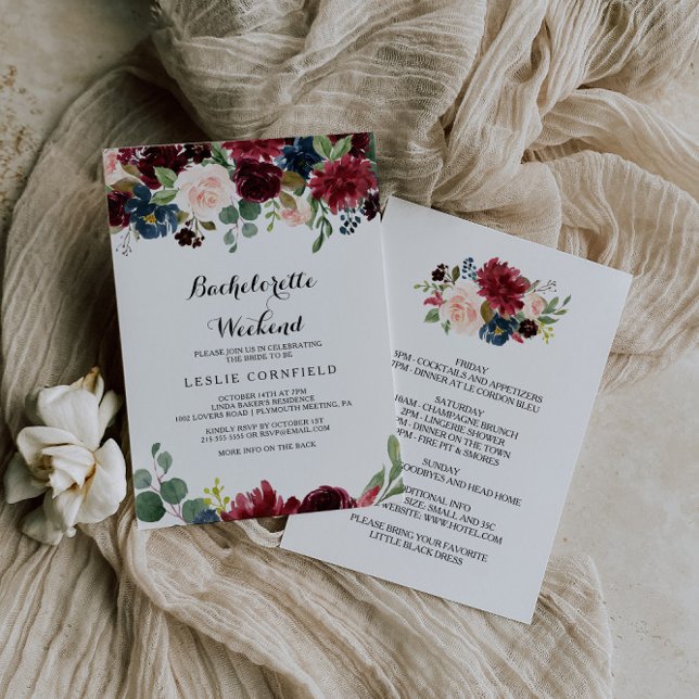 Convites Fim de Semana do Autumn Rustic Bachelorette (Criador carregado)