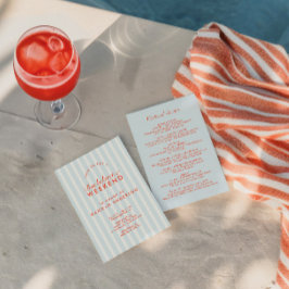 Convites Fim de Semana do Bachelorette Azul com Vintagem Mo